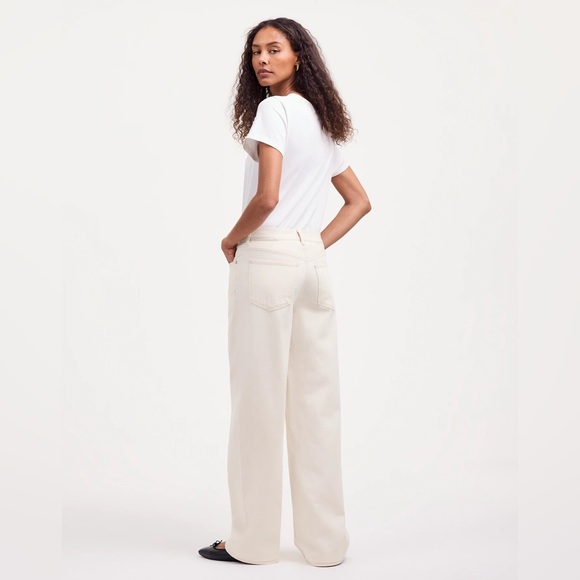 NWT Madewell Low-Slung Baggy Jeans in Vintage IVory - Picture 4 of 15